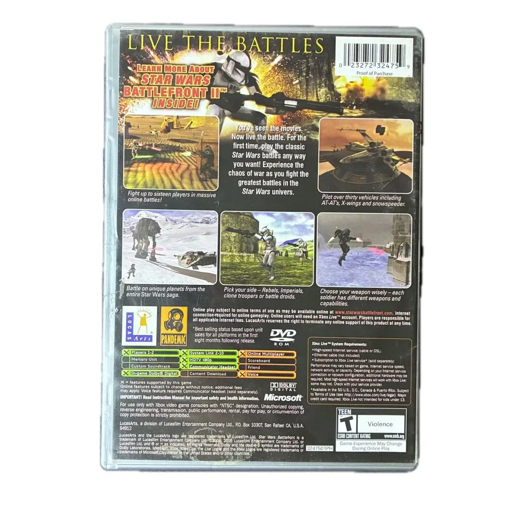 Original Xbox Game Lot of 4 Star Wars Battlefront Brothers in Arms Sega GT 2002